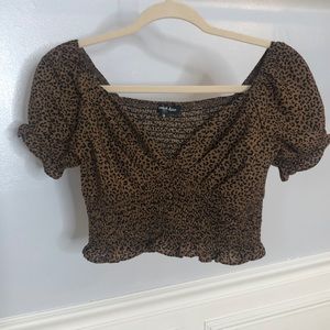 Cheetah print crop top